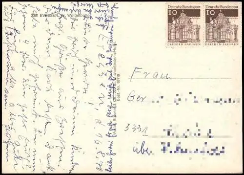 Ansichtskarte Evessen Lk Wolfenbüttel 3 Bild Baum Straße und Kirche 1970