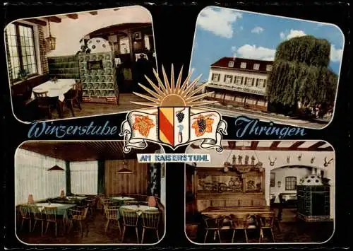 Ihringen Hotel Restaurant Winzerstube Inh. Friedrich Rieder Mehrbildkarte 1961