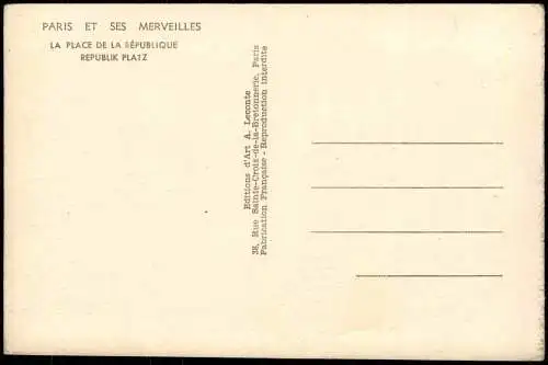 CPA Paris Place de la Republique 1930