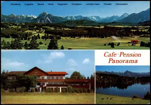 Rückholz Mehrbild-AK mit Panorama-Café-Pension Wanner „Seeleuten" 1993