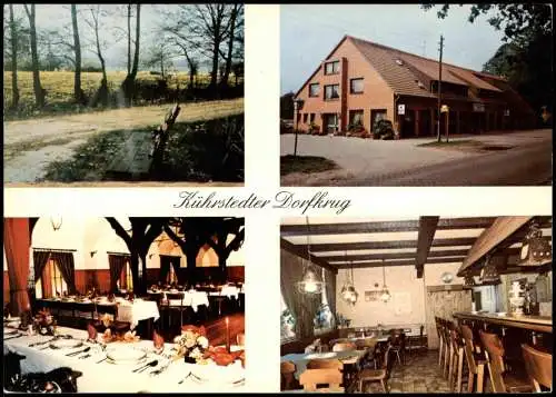 Kührstedt-Geestland Mehrbildkarte mit Kührstedter Dorfkrug Dorfstraße 1970