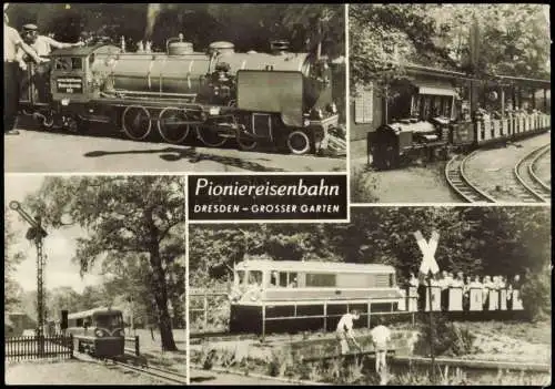 Ansichtskarte Dresden Dresdner Parkeisenbahn Pioniereisenbahn 1977