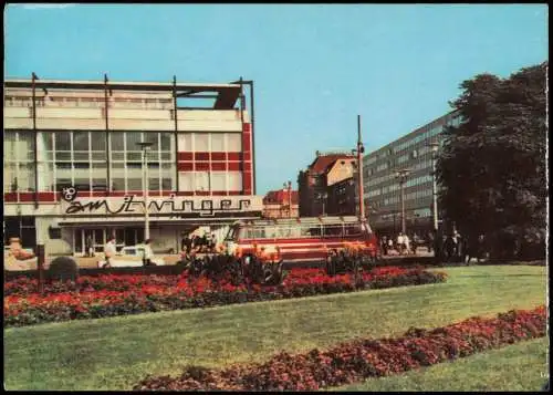 Dresden Postplatz mit HO-Gaststätte Am Zwinger und Ikarus Bus 1980