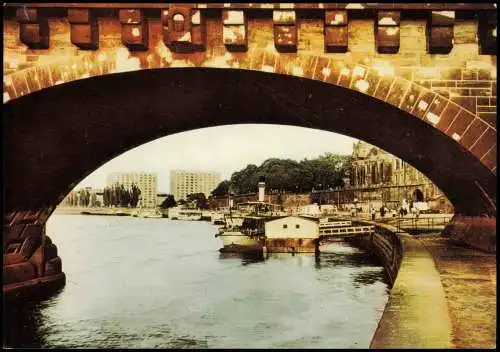 Dresden Terrassenufer unter Augustusbrücke mit Dampfschiffen 1967