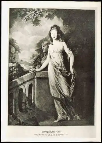 Ölgemälde von J. F. A. Tischbein, 1796 Kronprinzessin Luise 1990 REPRO Foto