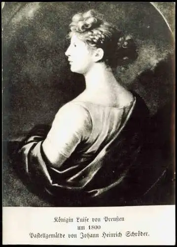 Königin Luise  Preußen 1800 Pastellgemälde Heinrich Schröder. 1930 REPRO Foto