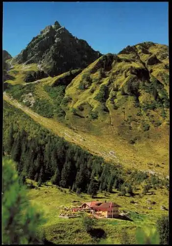 Ansichtskarte Kleinwalsertal-Mittelberg/Vorarlberg Hintere Gemstelhütte 1980