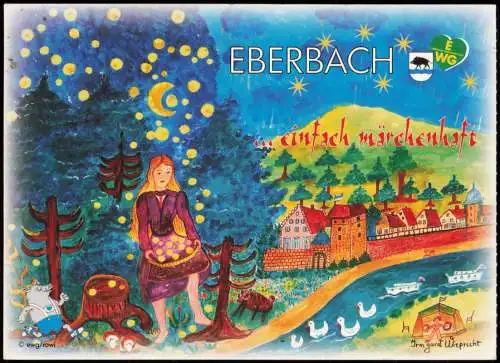 Eberbach Künstlerkarte Märchen Künstlerin Irmgard Wieprecht 2009