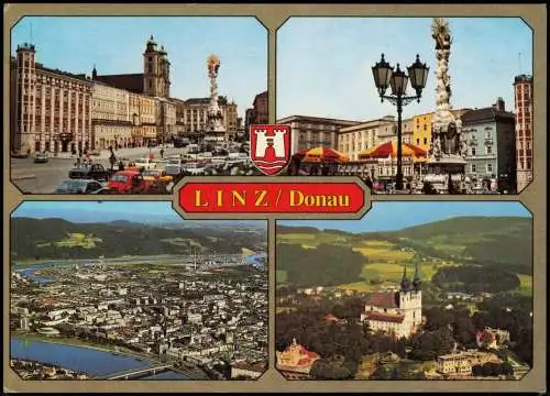 Ansichtskarte Linz 4 Bild Markt Luftbild 1979