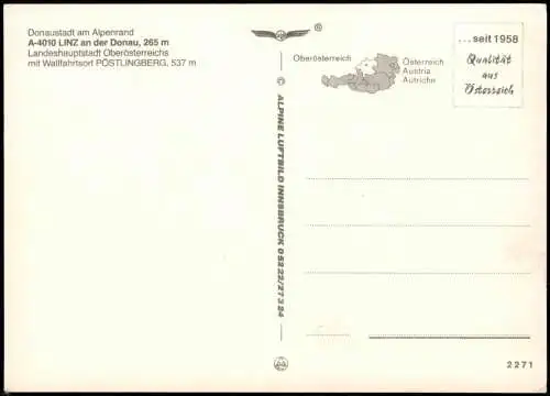 Ansichtskarte Linz 4 Bild Markt Luftbild 1979