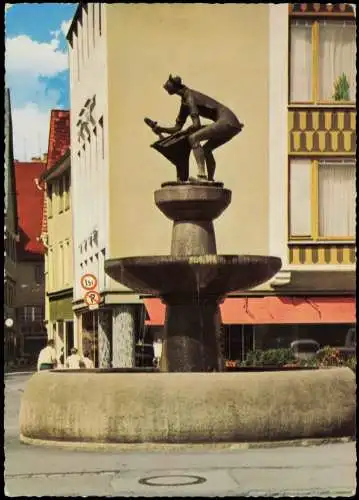 Ansichtskarte Memmingen Partie am Fischerbrunnen 1978