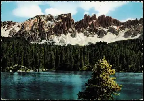Cartolina Welschnofen Latemar m. 2846 Colorfotokarte 1957