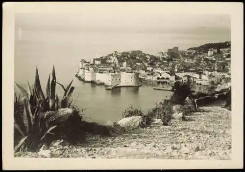 Postcard Ragusa Dubrovnik Blick auf die Stadt 1956