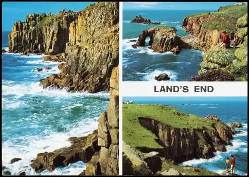 Postcard Lands End 3 Bild Küste 1965