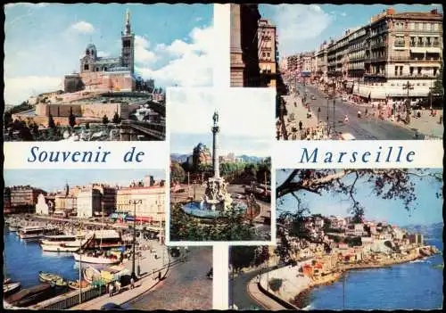 CPA Marseille MB Straße Hafen Fotoansichten 1961