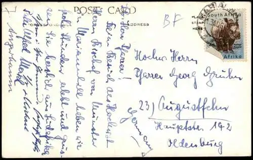 Postcard Pinetown Marianhill Monastery Cathedral Luftbild 1966