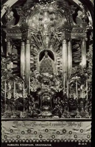 Ansichtskarte Mariazell Gnadenkirche - Gnadenaltar Fotokarte 1962