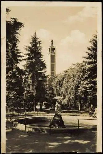 Postcard Nimburg (Neuenburg) Nymburk Springbrunnen u. Kirche 1961