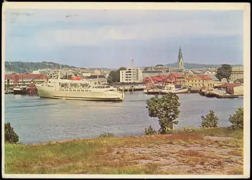 Kristiansand S (Christianssand) Kristiansand Hafen Schiff Luxusliner 1964
