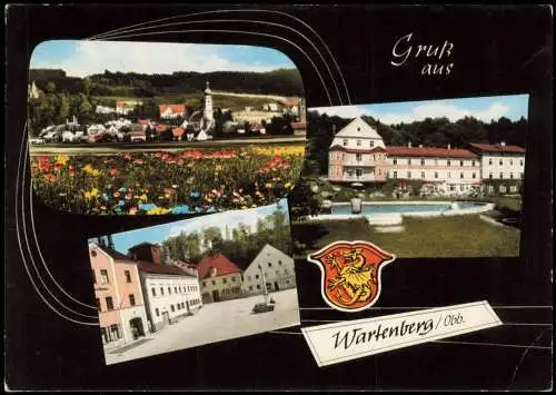 Ansichtskarte Wartenberg (Bayern) 3 Bild Markt Kurhaus Stadt 1978