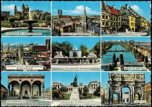 Ansichtskarte München Stadtteilansichten Grüsse aus 1968
