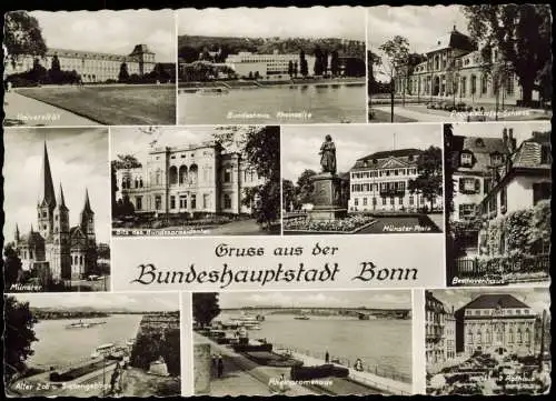 Ansichtskarte Bonn Stadtteilansichten Foto AK 1956