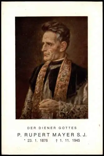 Portrait Geistliche Kirche Religion Rupert Mayer S.J. 1965