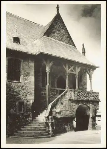 Ansichtskarte Goslar Rathaustreppe 1964