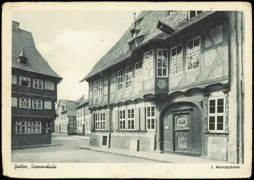 Ansichtskarte Goslar Siemenshaus Portal 1958