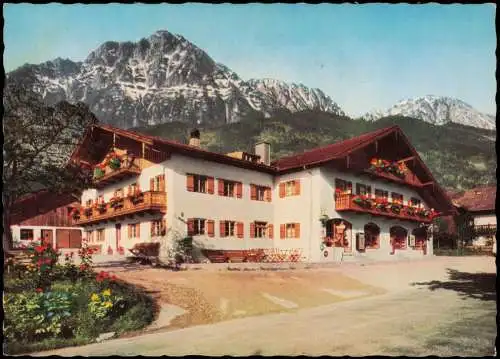 Ansichtskarte Aufham (Anger)-Berchtesgaden Haus Kirchner mit Hochstaufen 1973