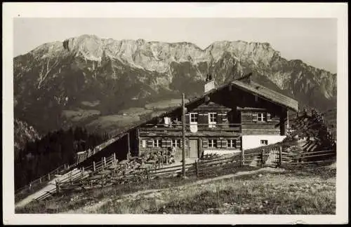 Ansichtskarte Berchtesgaden Roßfeldskihütte des S. C. Schellenberg 1935