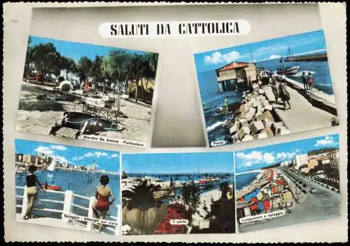 Cartolina Cattolica MB: Strand Hafen Frauen 1959