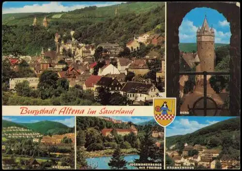 Ansichtskarte Altena Stadtteilansichten 1967