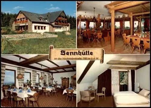 Ansichtskarte Fladungen (Rhön) 4 Bild Sennhütte Bayer. Rhön 1978