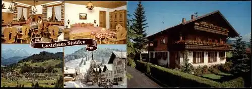 Ansichtskarte Oberstaufen Klappkarte Gästehaus Staufen MB 1980