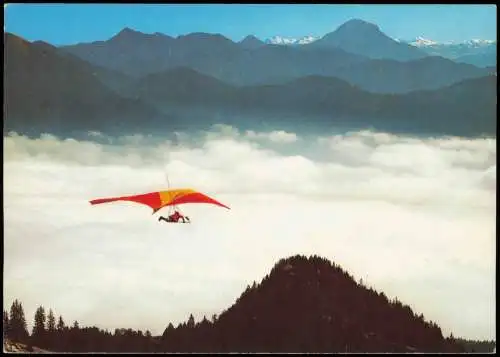 Ansichtskarte  Drachenfliegen in den Alpen 1994