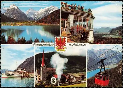 Ansichtskarte .Tirol MB: Achensee Restaurant Dampfer Seilbahn 1968