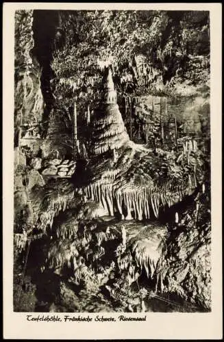 Ansichtskarte Pottenstein Teufelshöhle Fränkische Schweiz - Risensaal 1952