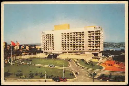 Postcard Istanbul  Constantinople Hilton Hotel 1957  gel. Par Avion