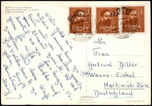 Ansichtskarte  Stierkampf Torero in der Arena Spain Spanien Espania 1961