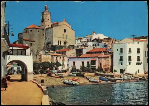 Postale Cadaques Stadtpartie - Costa Brava 1962