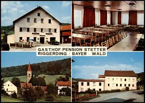 Riggerding-Schöllnach Gasthof Pension A. Stetter 4 Bild Speisesaal 1971