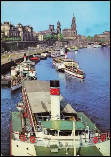 Innere Altstadt-Dresden Brühlsche Terrasse, Dampfschiffhalteplatz 1980