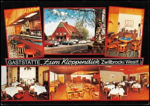 Ansichtskarte Zwillbrock-Vreden Gaststätte "Zum Kloppendiek" 1972