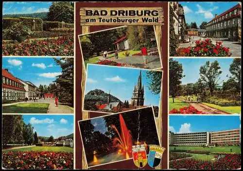 Ansichtskarte Bad Driburg Mehrbildkarte mit div. Ortsansichten 1974