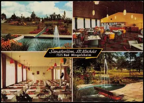 Bad Mingolsheim (Schönborn) Mehrbildkarte Schwefelbad Sanatorium St. Rochus 1973
