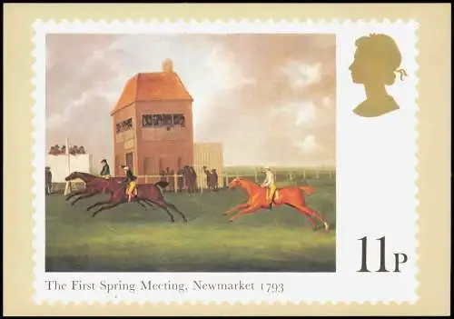 Künstlerkarte England The First Spring Meeting, Newmarket 1793 1979