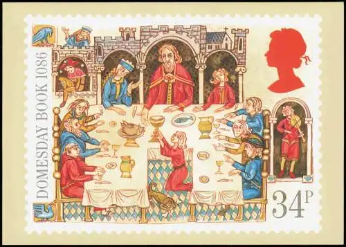 Ansichtskarte  England Künstlerkarte Medieval Life (The Lord) 1986