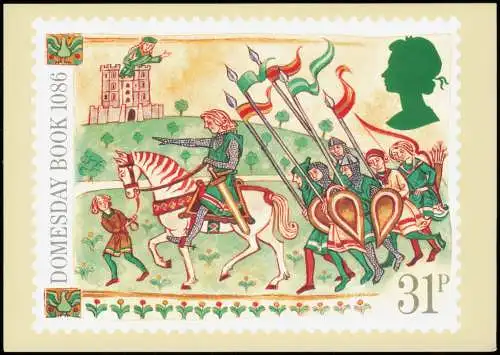 Ansichtskarte  England Künstlerkarte Medieval Life (The Knight) 1986