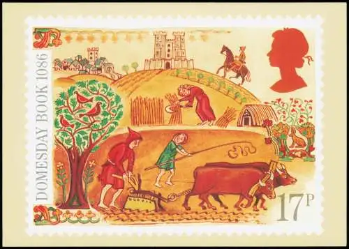 Ansichtskarte  England Künstlerkarte Medieval Life (The Peasant) 1986